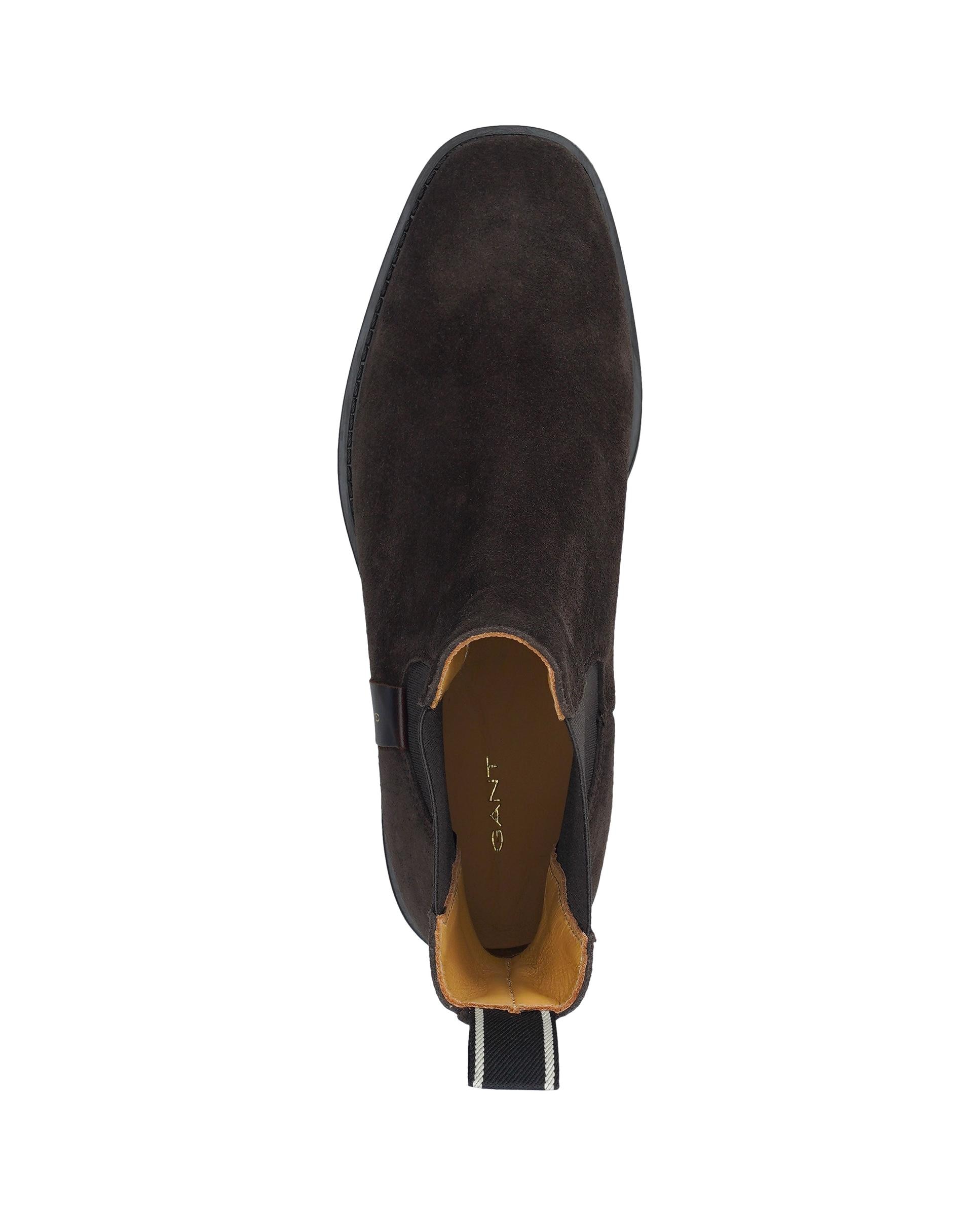 Botines de mujer de caña estrecha y elásticos laterales - Gant - Marrón oscuro Marrón oscuro-5