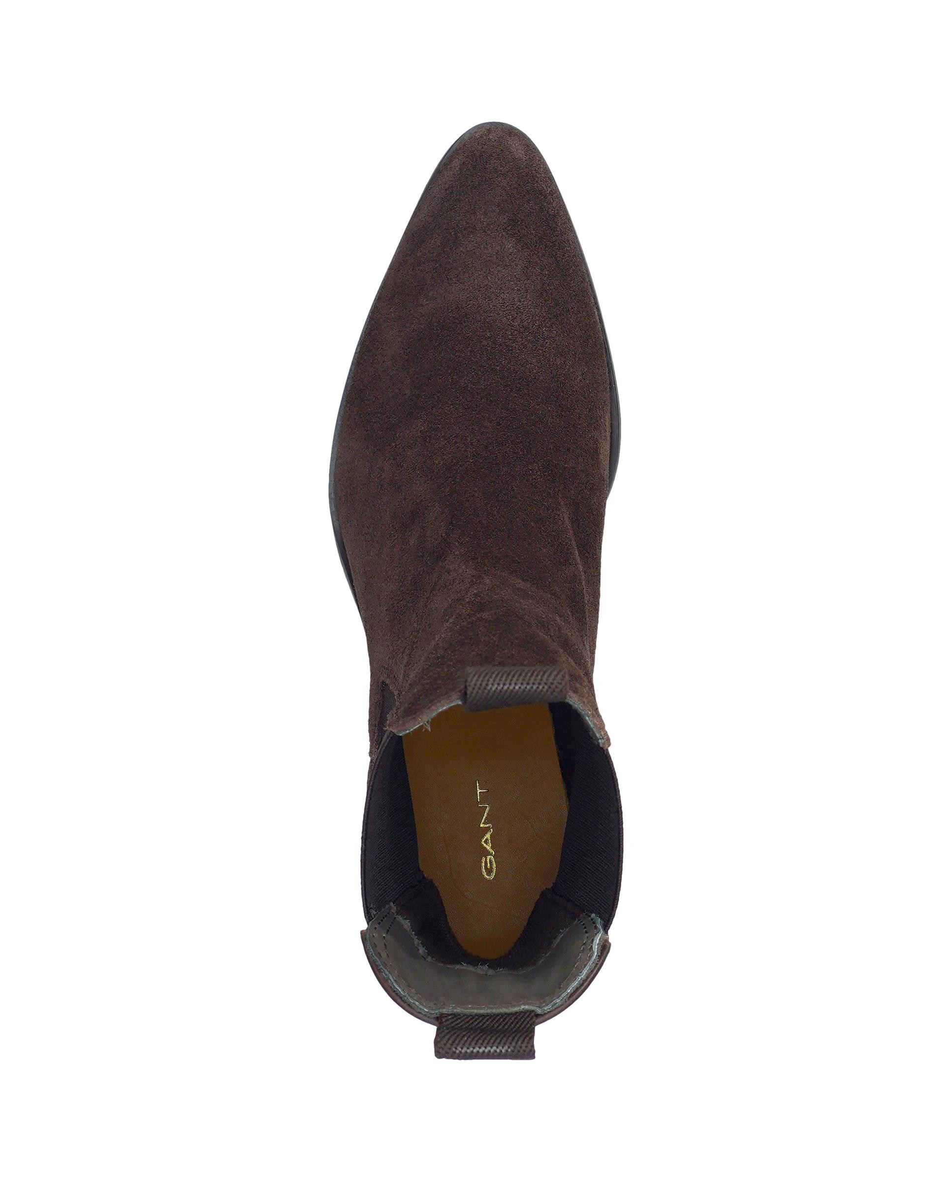 Botines de mujer de punta afilada con tacón de bloque - Gant - Marrón oscuro Marrón oscuro-5