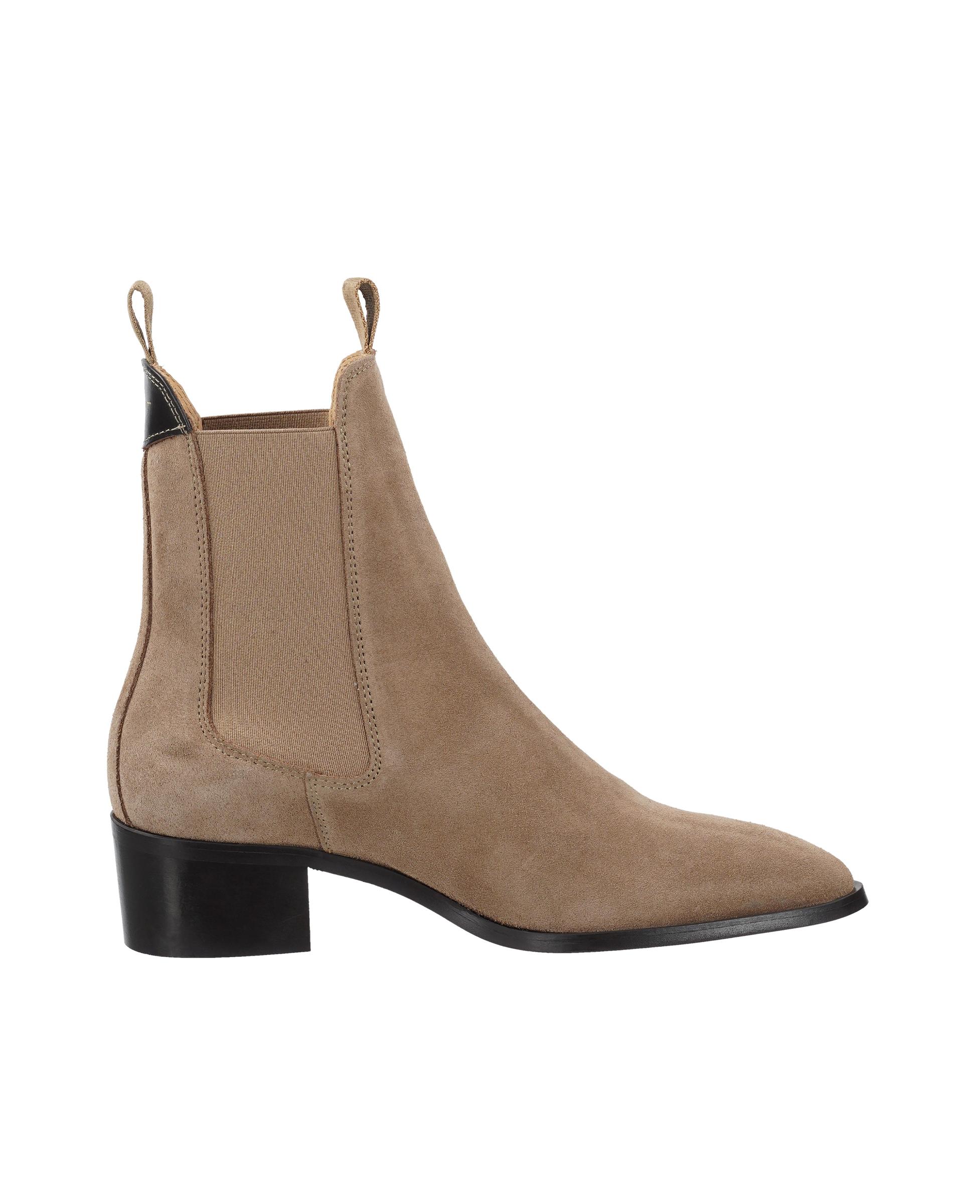 Botines de mujer de punta afilada con tacón de bloque - Gant - Beige Beige-1