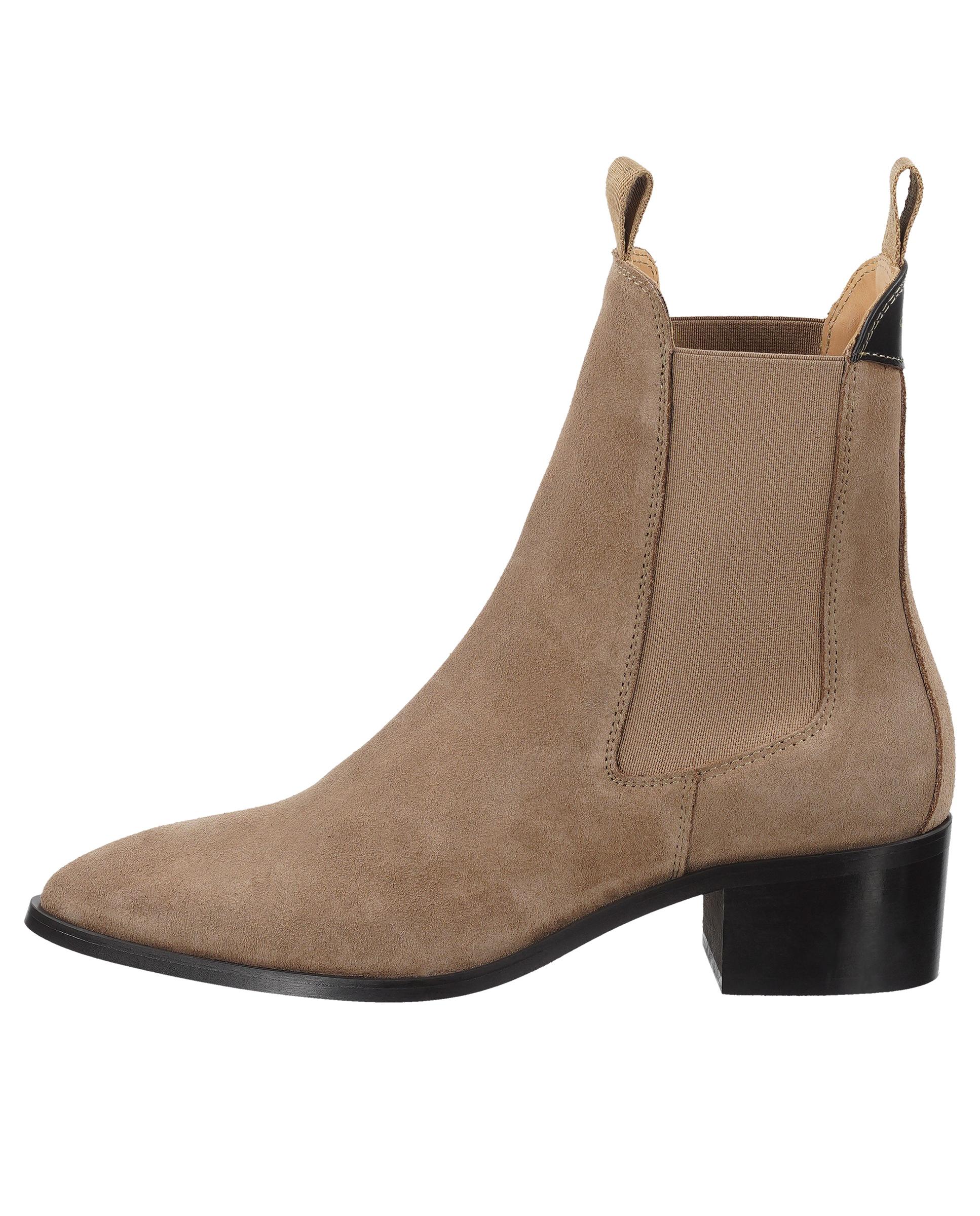 Botines de mujer de punta afilada con tacón de bloque - Gant - Beige Beige-3