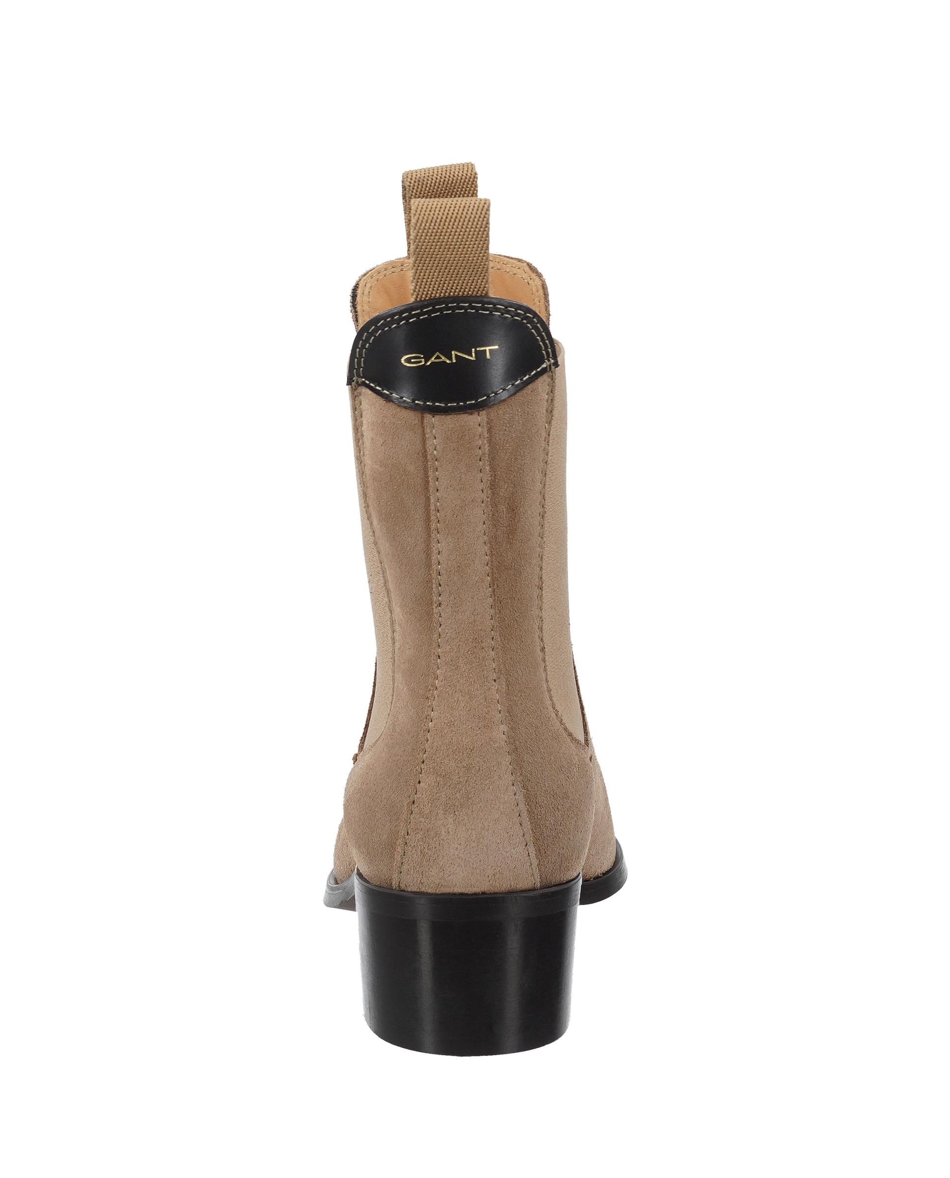Botines de mujer de punta afilada con tacón de bloque - Gant - Beige Beige-4