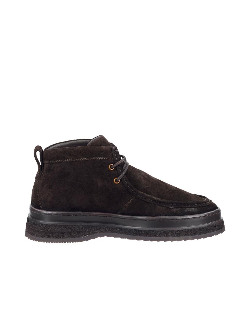 Imagen 1 de Botines de cordones de hombre estilo mocasín con tirador en talón - Gant - Marrón oscuro Marrón oscuro
