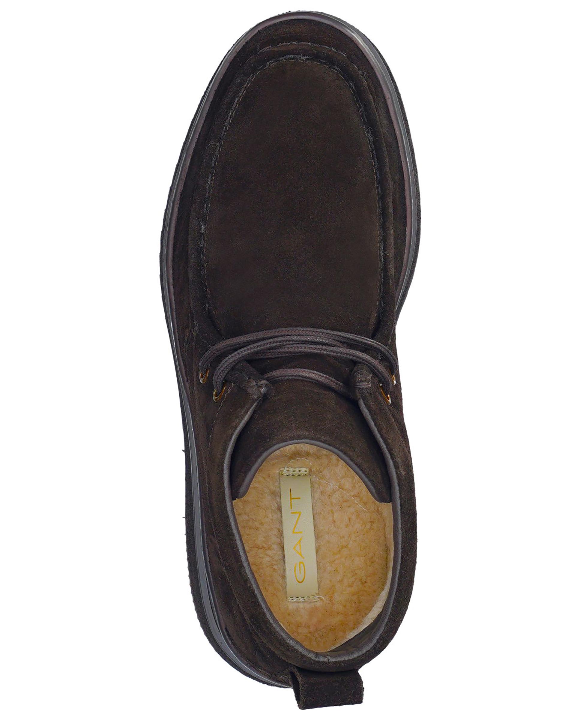 Imagen 4 de Botines de cordones de hombre estilo mocasín con tirador en talón - Gant - Marrón oscuro Marrón oscuro