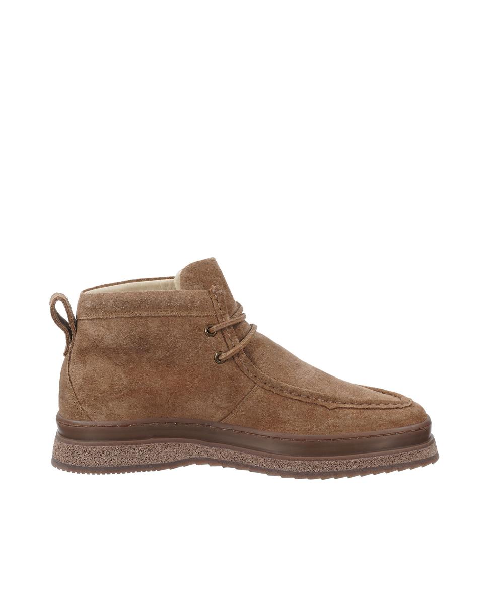 Imagen 1 de Botines de cordones de hombre estilo mocasín con tirador en talón - Gant - Marrón Marrón
