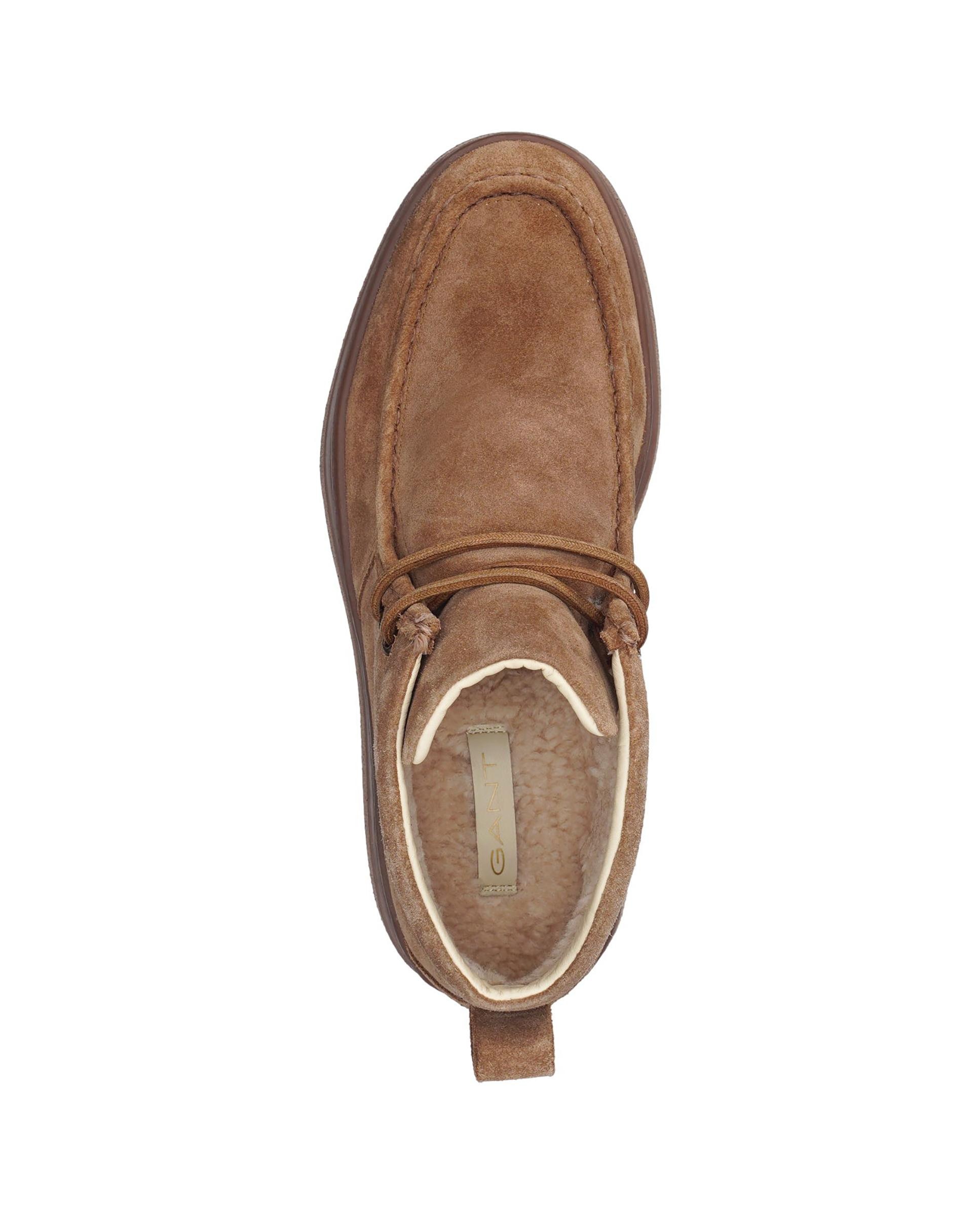 Imagen 2 de Botines de cordones de hombre estilo mocasín con tirador en talón - Gant - Marrón Marrón