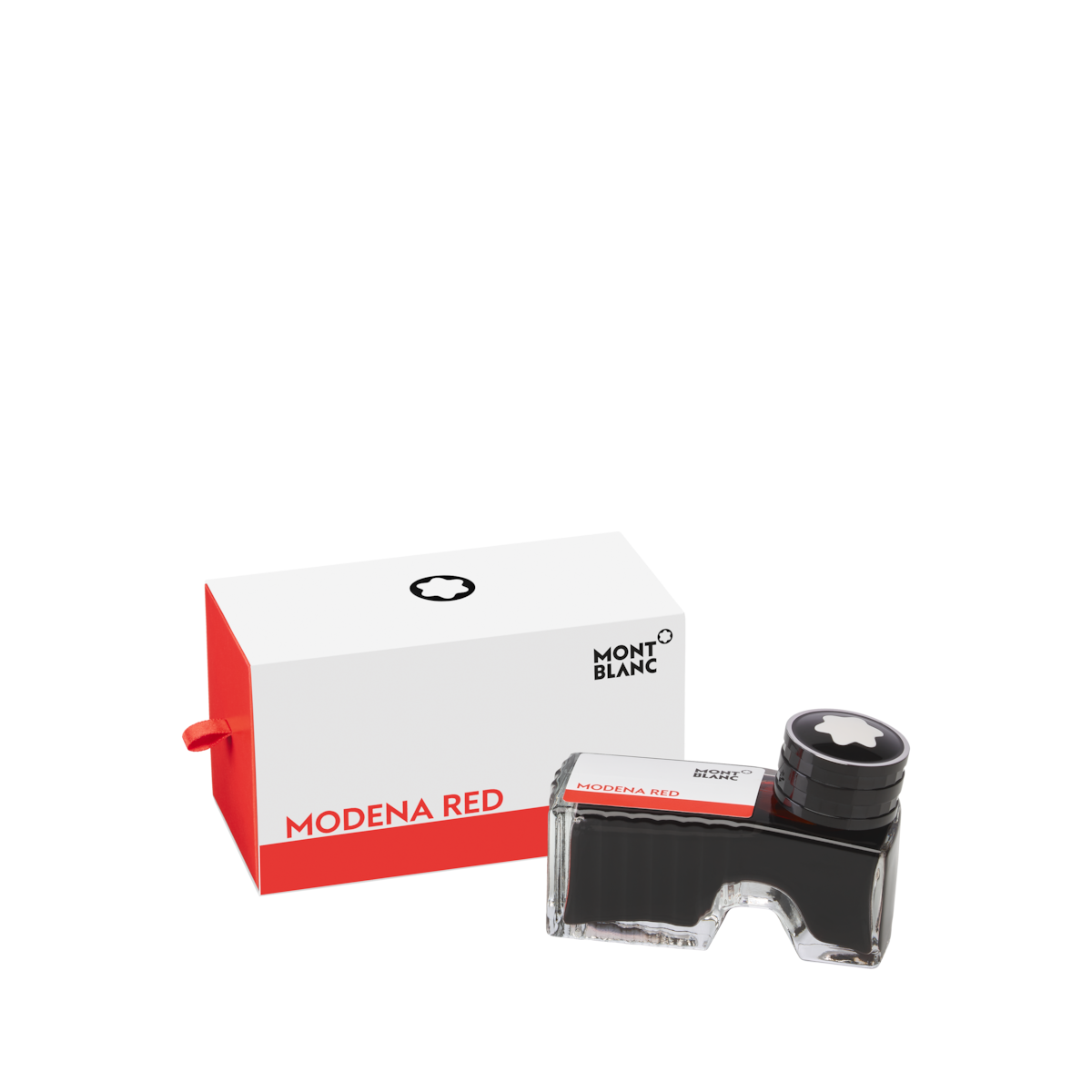 Tintero Montblanc color rojo.