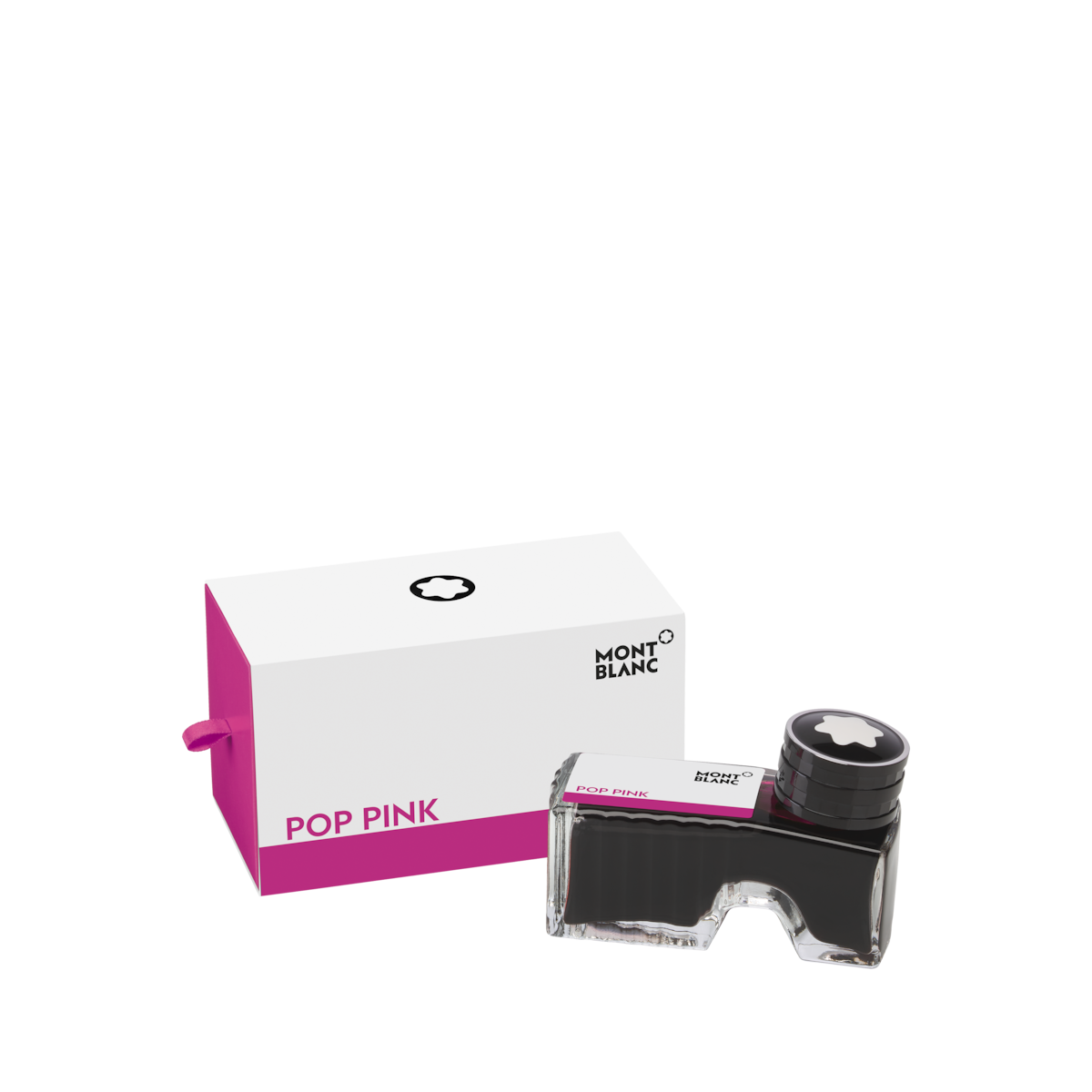 Tintero Montblanc color rosa.