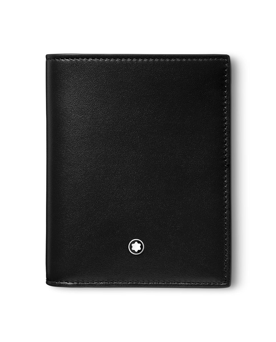 Cartera unisex compacta para 6 tarjetas Meisterstück de piel color - Montblanc - Negro Negro-1