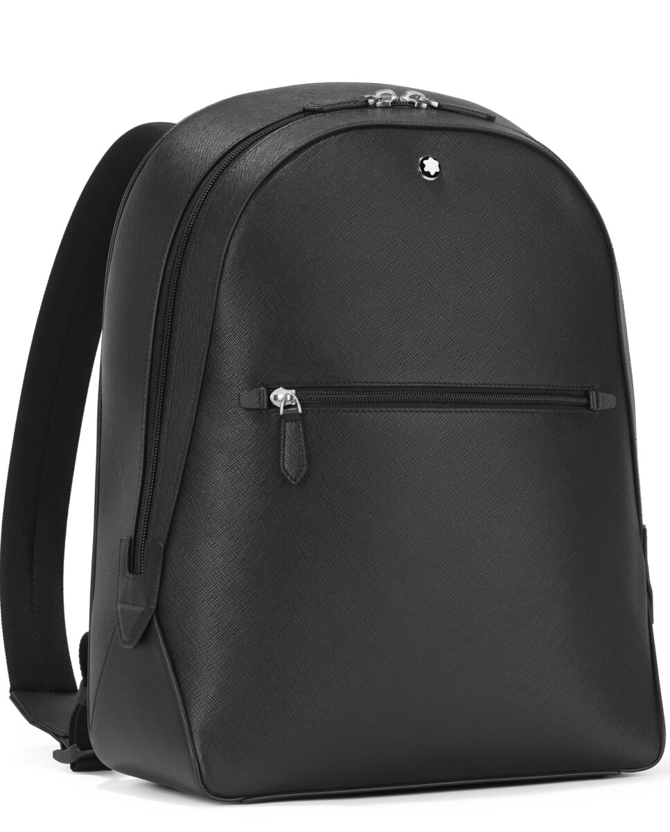 Mochila unisex de piel color - Montblanc - Negro Negro-4