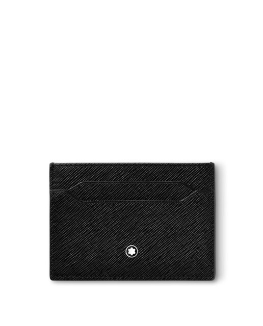 Imagen 0 de Tarjetero unisex de piel color negro