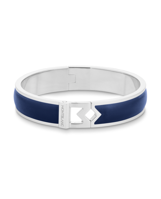 Imagen 0 de Pulsera de hombre de piel azul y acero