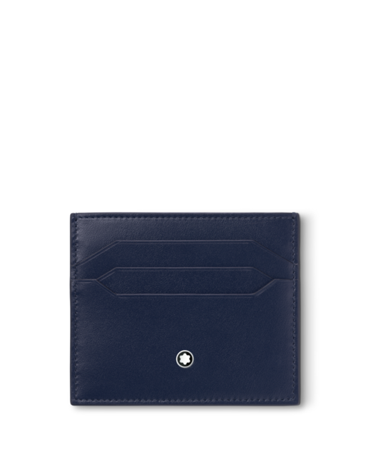 Imagen 0 de Tarjetero unisex de piel color azul