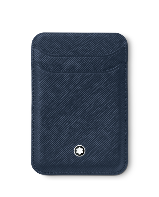 Imagen 0 de Tarjetero unisex de piel color azul