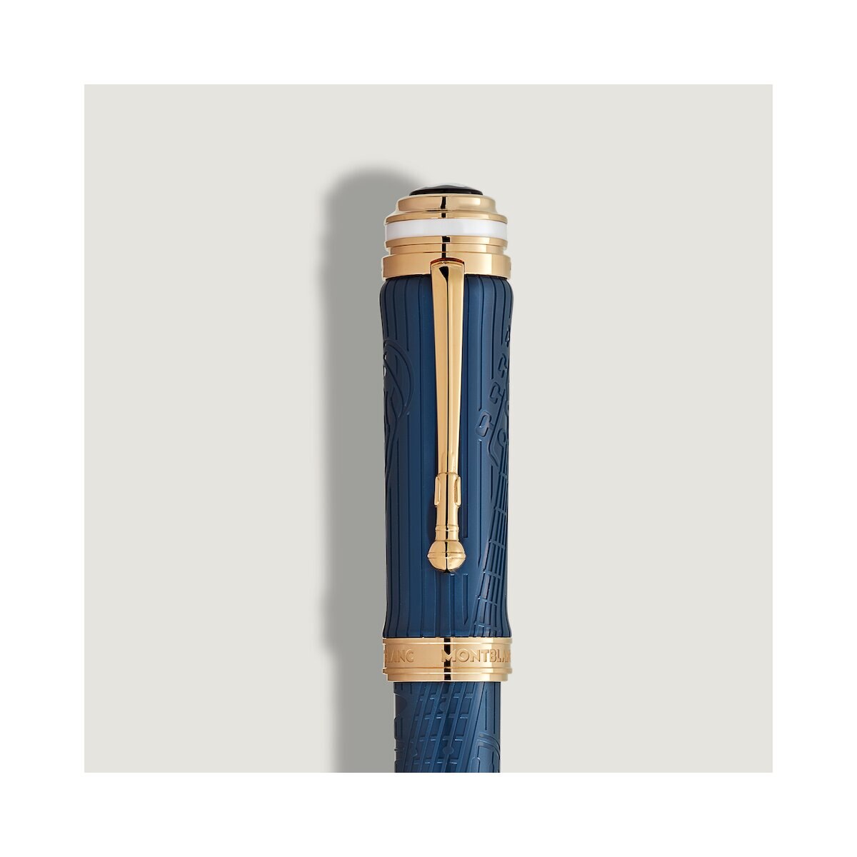 Pluma Estilográfica Montblanc Ed. Queen (F) Azul-4