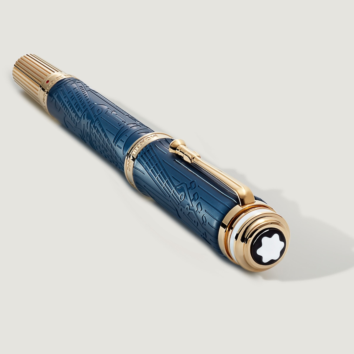 Rollerball Montblanc Resina Ed. Queen Azul-3