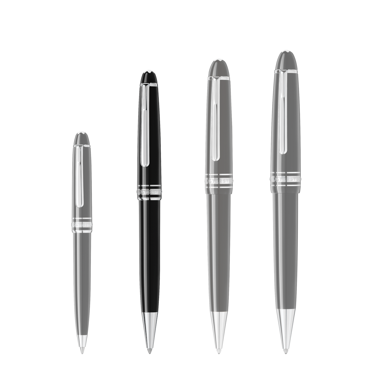 Bolígrafo Montblanc resina preciosa color negro Negro-3