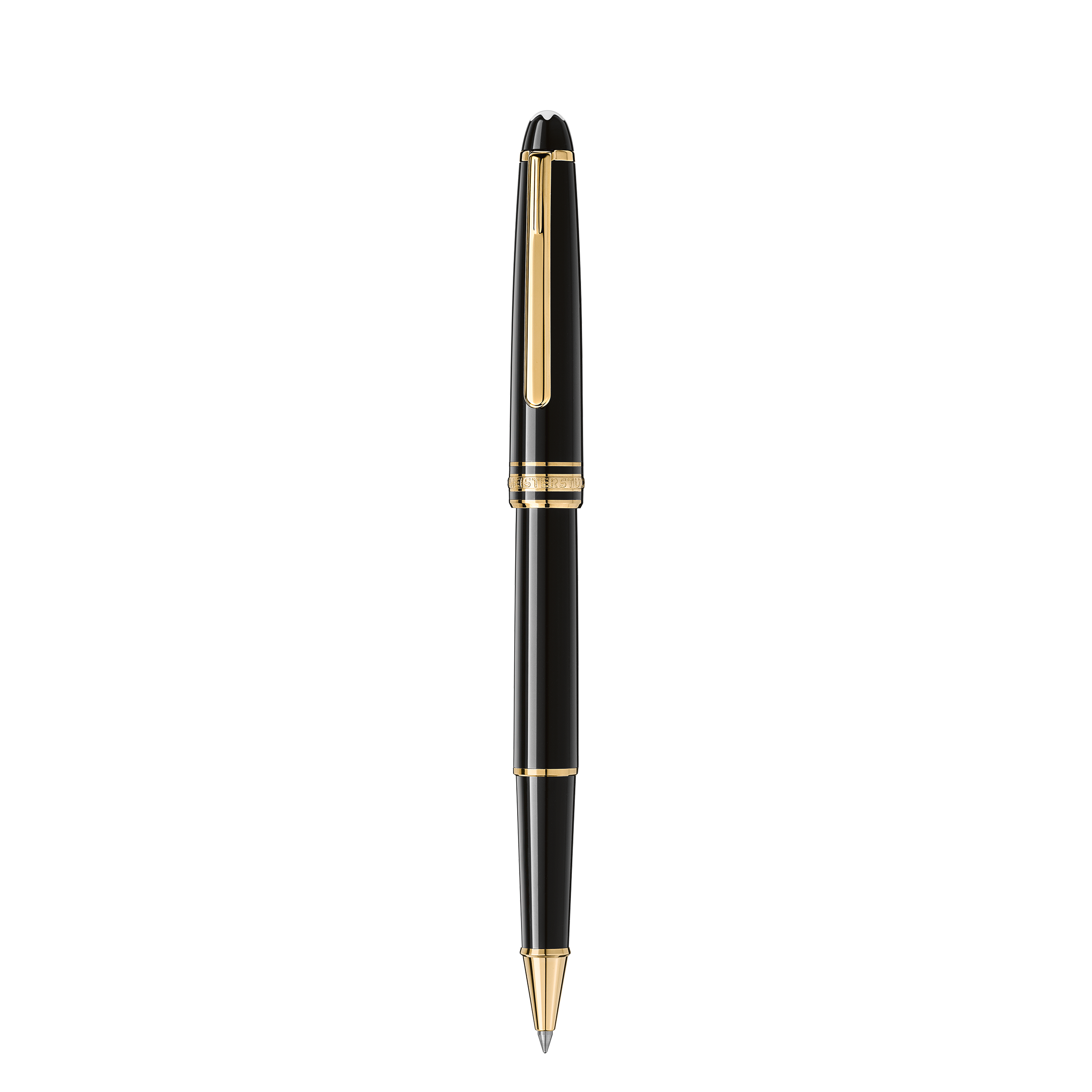 Rollerball Montblanc resina preciosa color negro.