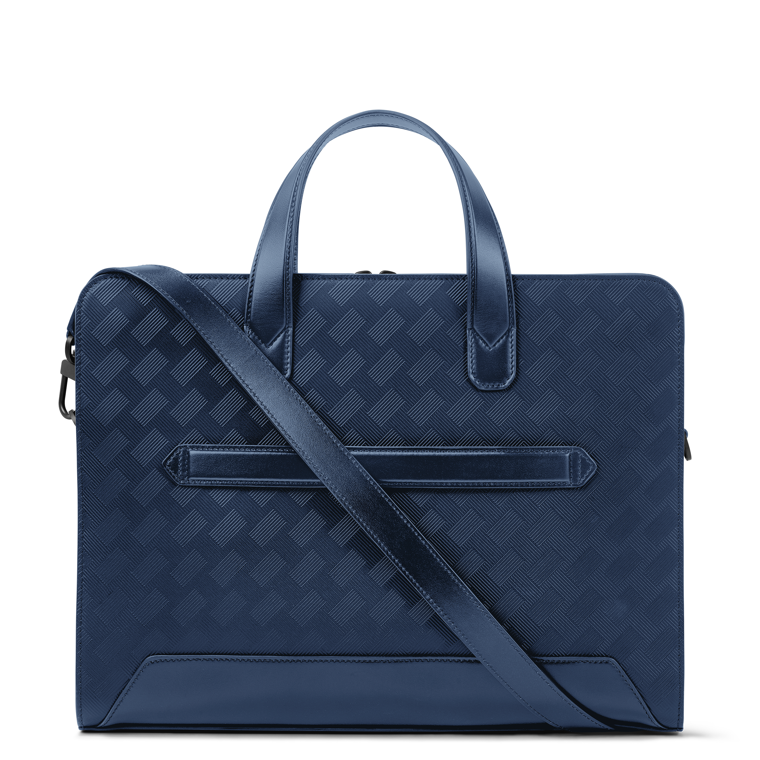 Portadocumentos unisex de piel color - Montblanc - Azul Azul-2