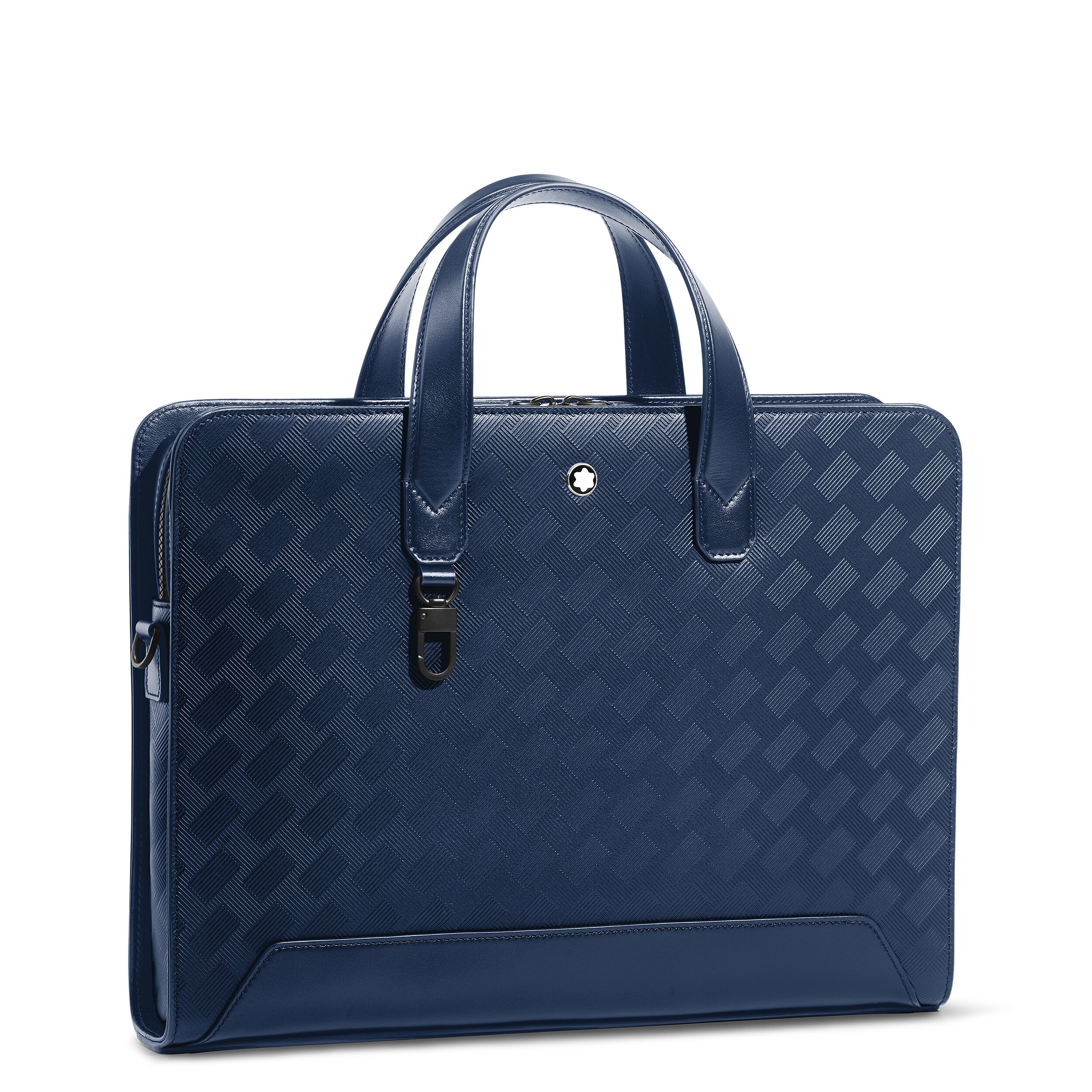 Portadocumentos unisex de piel color - Montblanc - Azul Azul-4
