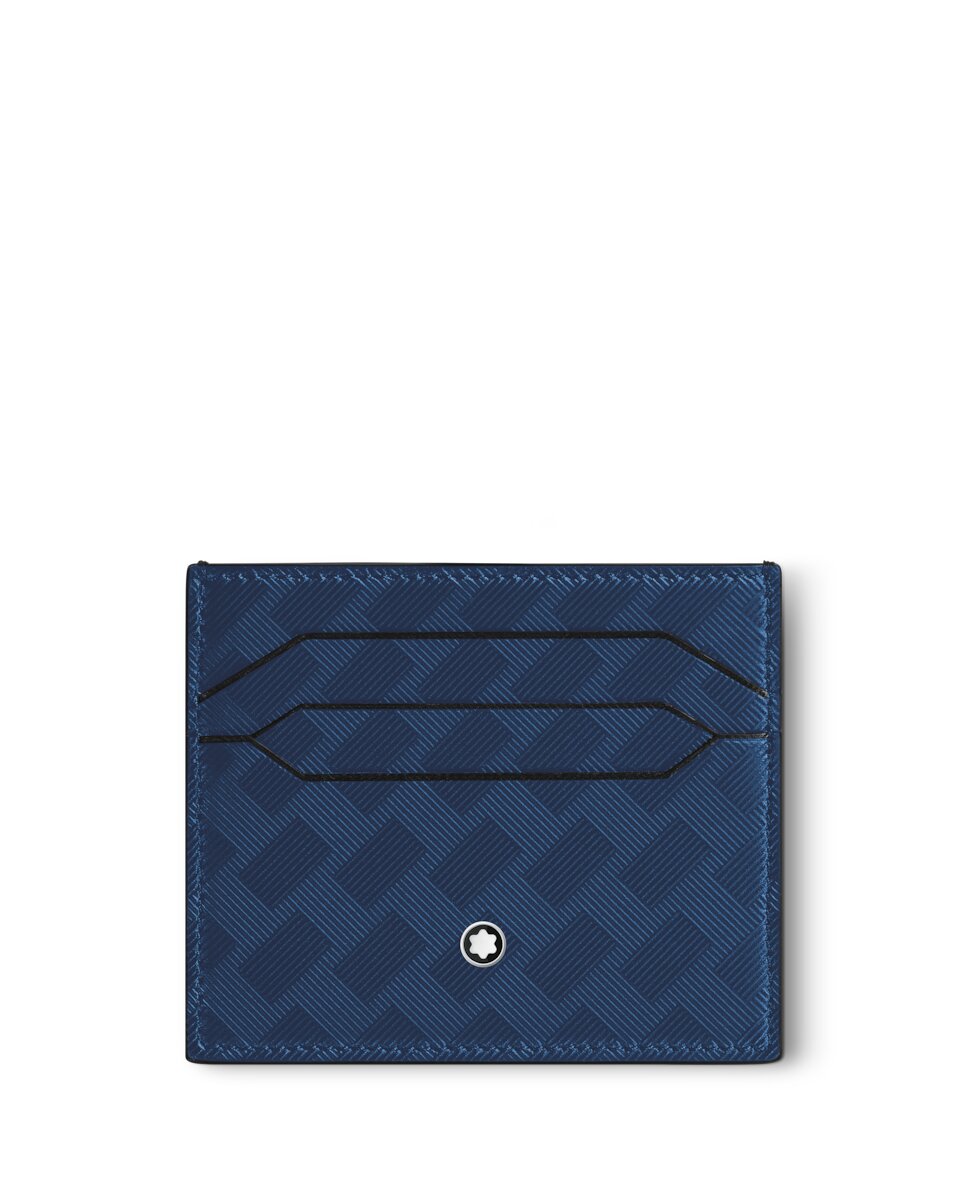 Imagen 1 de Tarjetero unisex de piel color azul Azul oscuro