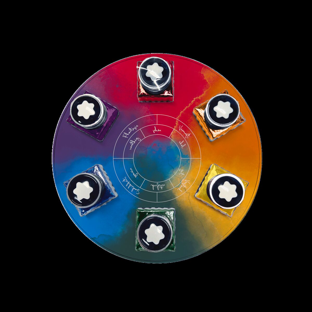 Pack tinteros Montblanc multicolor.