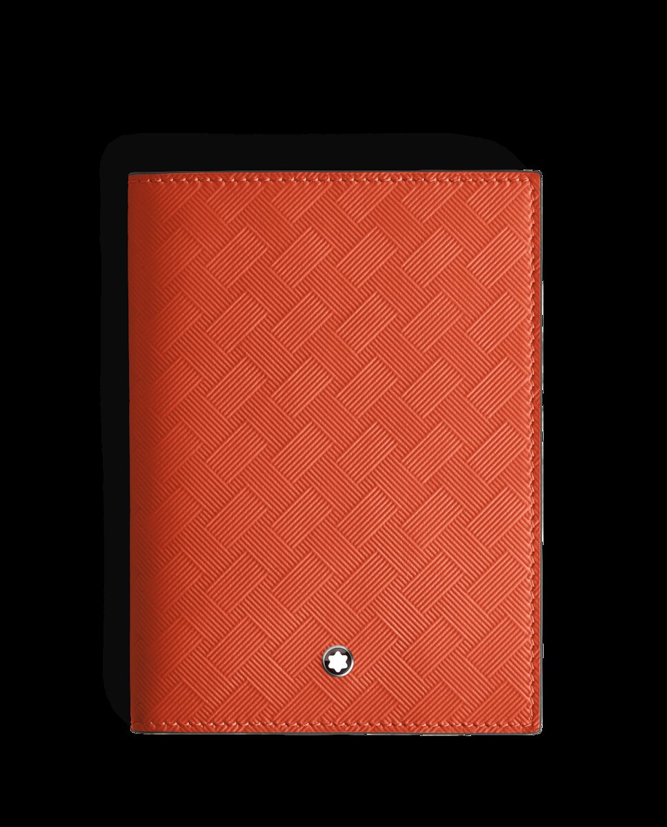 Funda para pasaporte unisex de piel color cayena