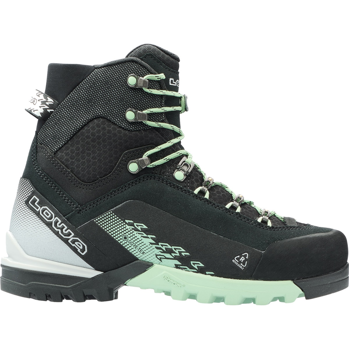 Lowa Zapatillas montaña de mujer Cervino gtx mid ws Negro / Verde