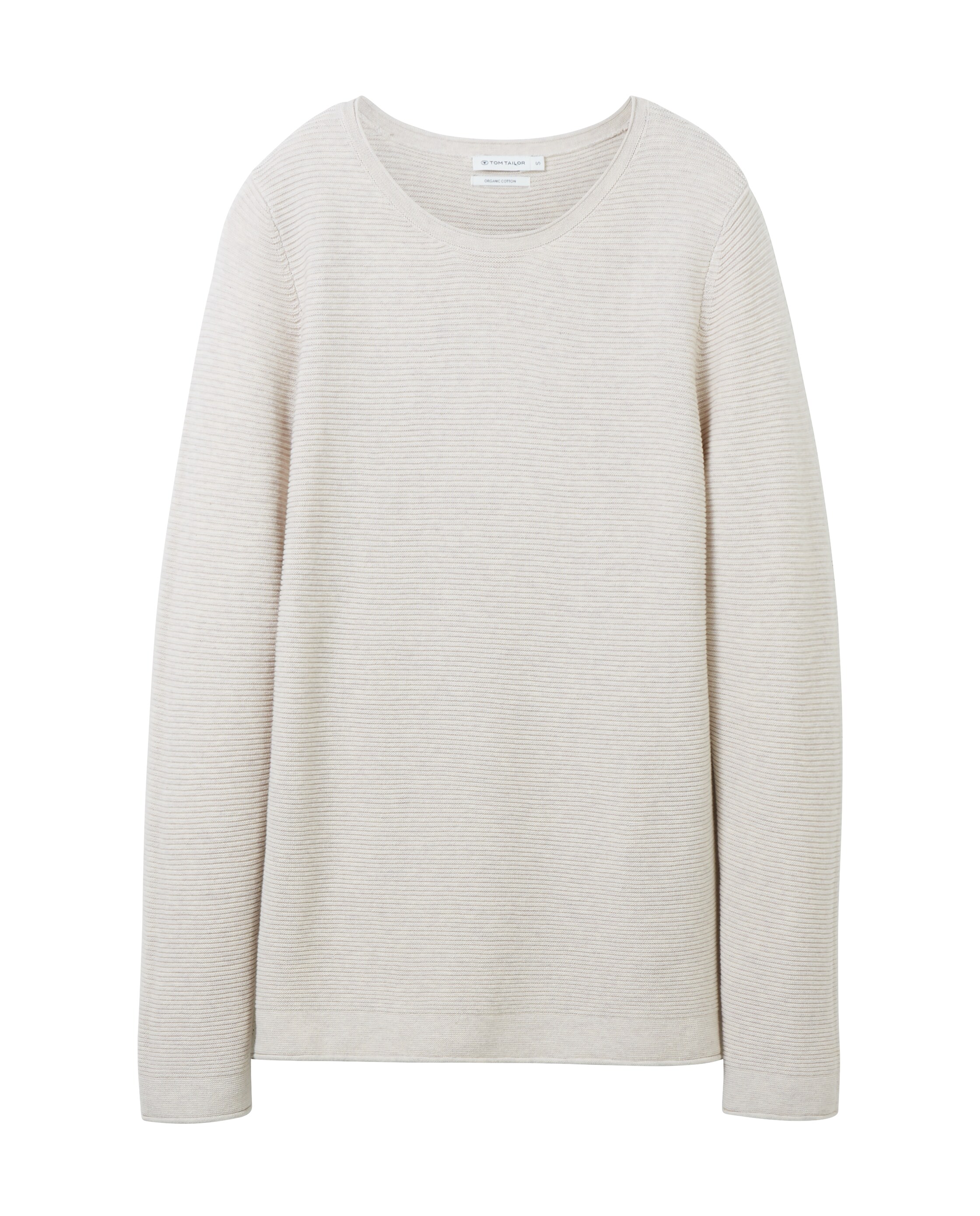 Jersey de mujer básico de cuello redondo - Tom Tailor - Gris claro Gris claro-6