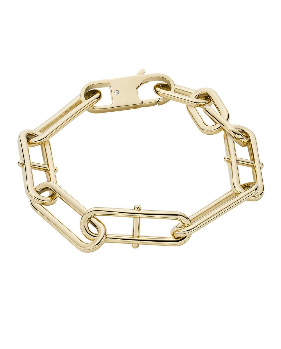 Imagen 0 de Pulsera de cadena de mujer heritage d-link de acero inoxidable Dorado