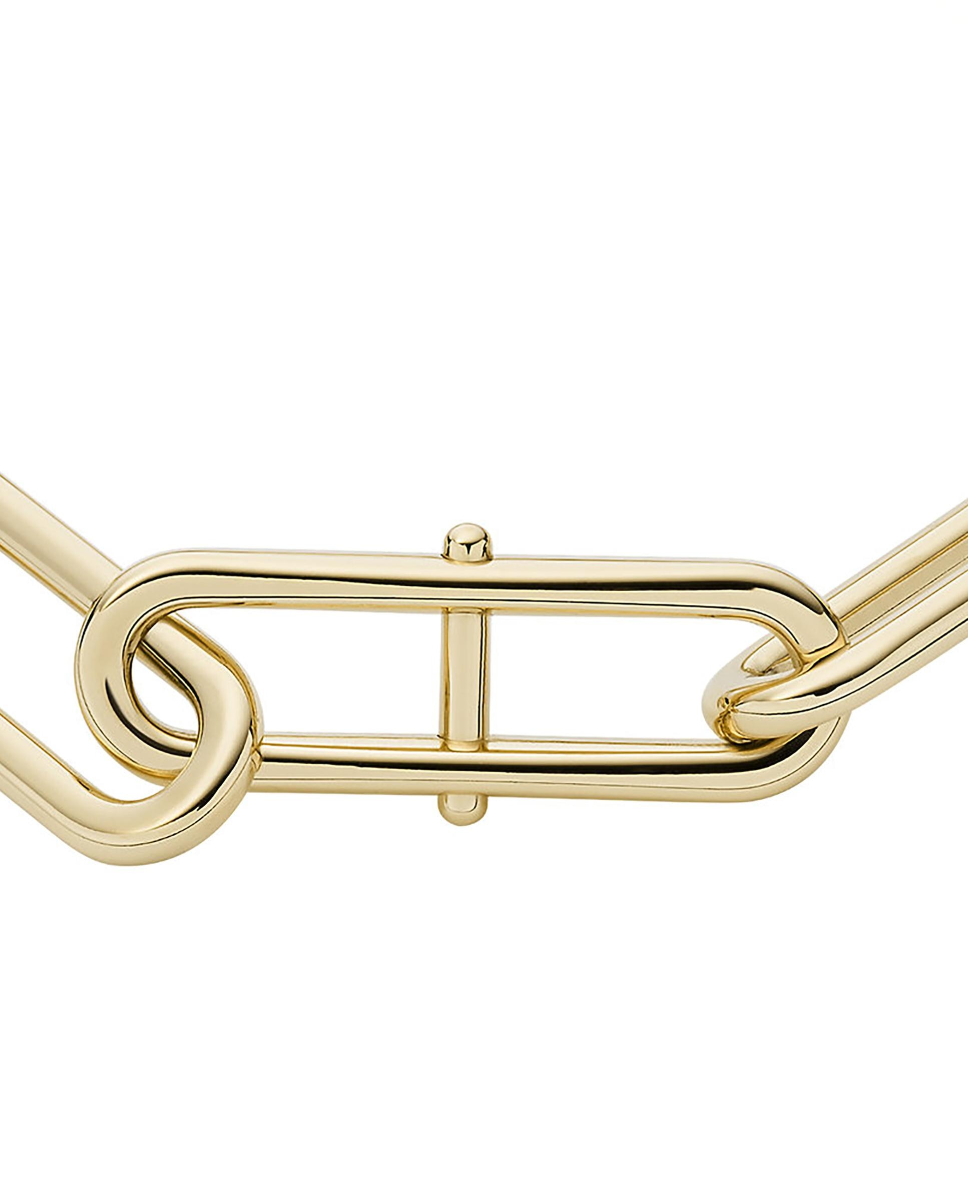 Pulsera de cadena de mujer heritage d-link de acero inoxidable - Fossil - Dorado Dorado-2