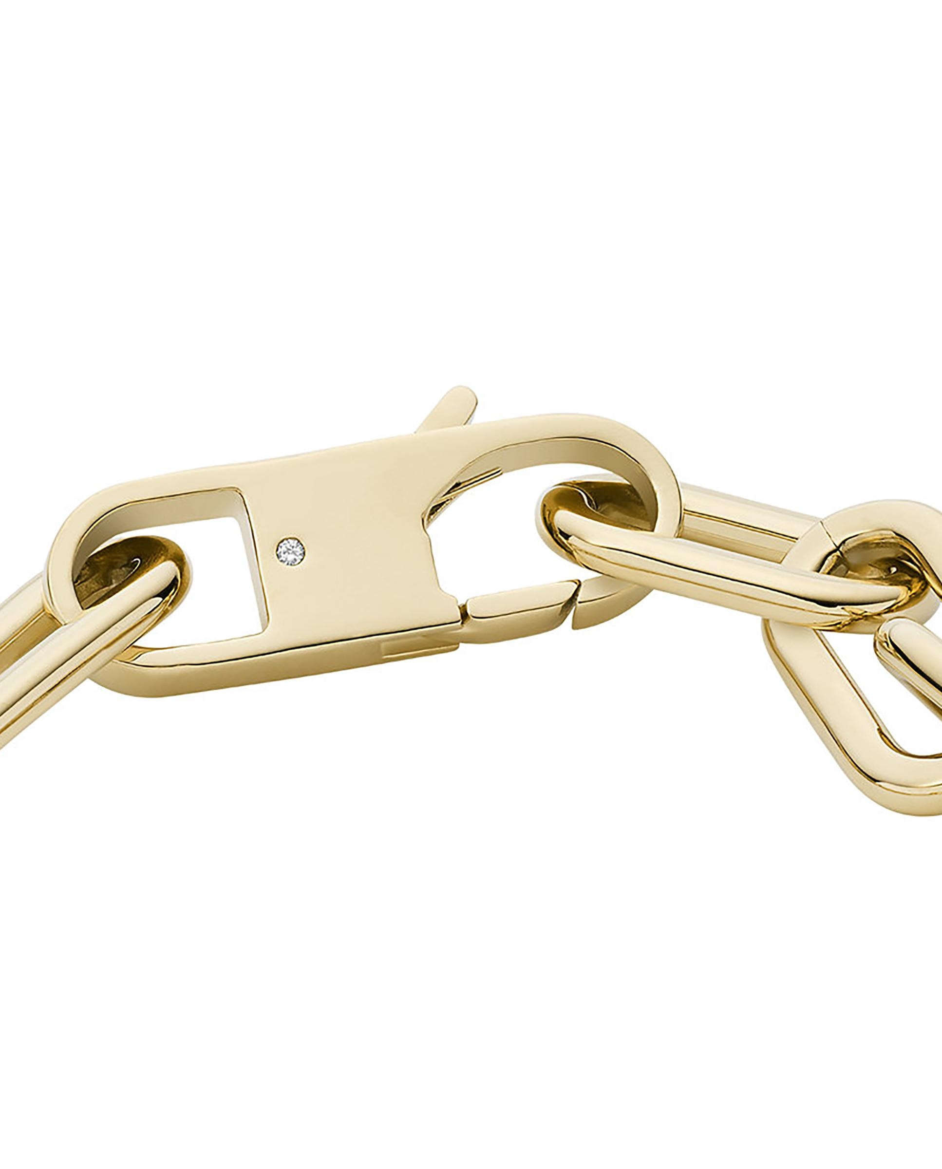 Pulsera de cadena de mujer heritage d-link de acero inoxidable - Fossil - Dorado Dorado-3