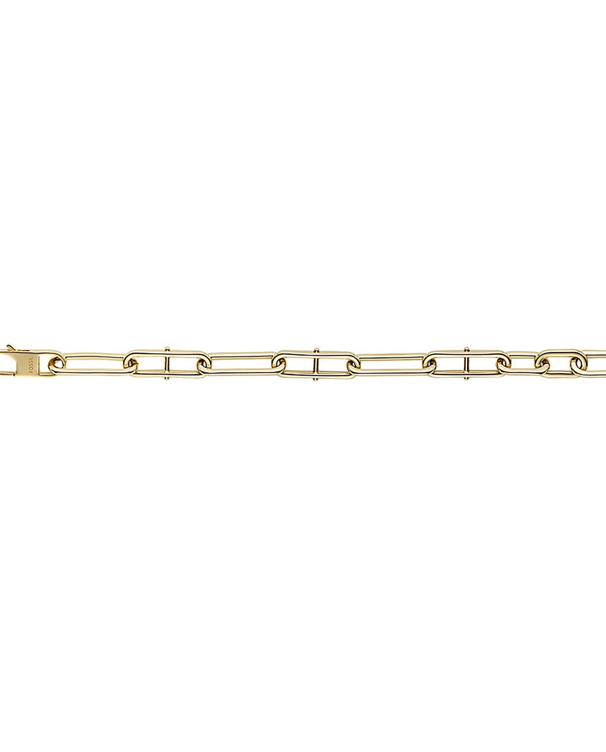 Pulsera de cadena de mujer heritage d-link de acero inoxidable - Fossil - Dorado Dorado-4