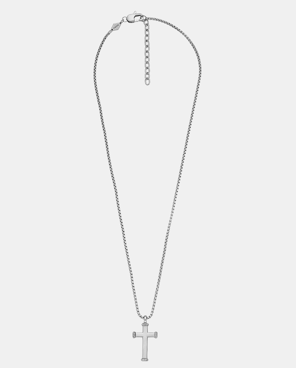 Collares de hombre con colgante ellis meaningful moments de acero inoxidable Plateado Fossil Plateado-1