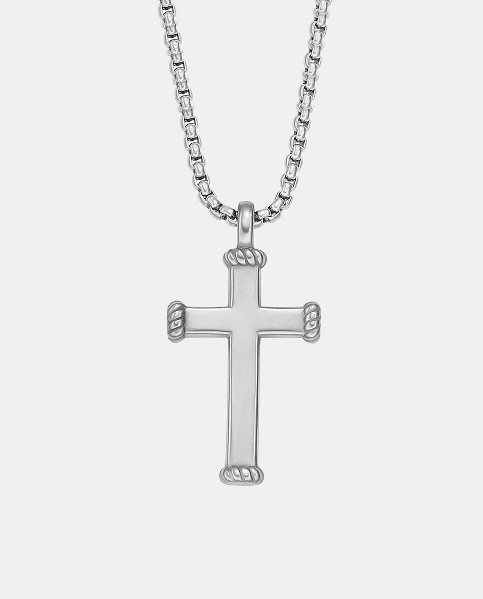 Collares de hombre con colgante ellis meaningful moments de acero inoxidable Plateado Fossil Plateado-2