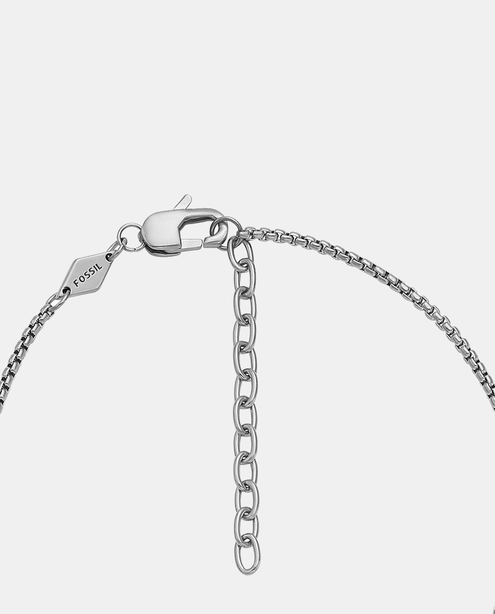 Collares de hombre con colgante ellis meaningful moments de acero inoxidable Plateado Fossil Plateado-4