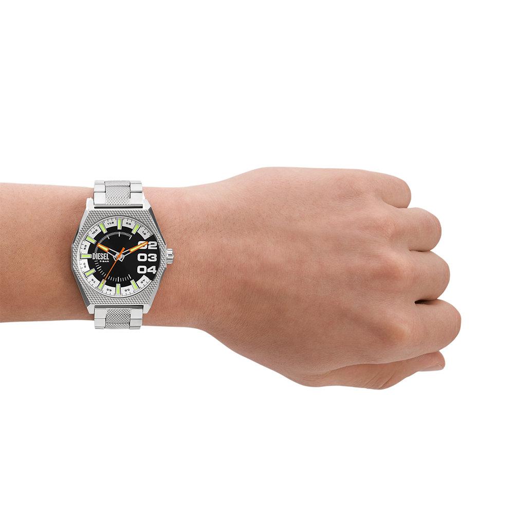Reloj de hombre scraper dz2172 de acero inoxidable con tres agujas - Diesel - Plateado Plateado-4