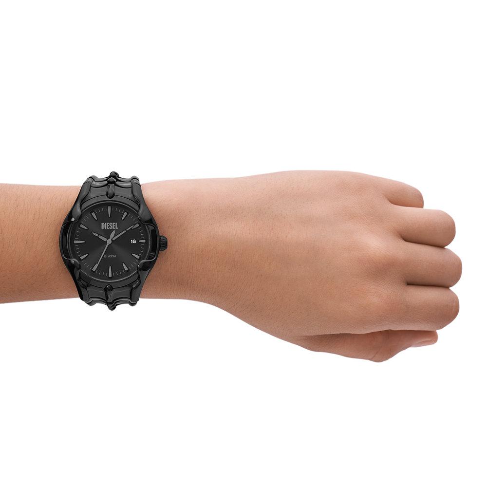 Reloj de hombre vert dz2187 de acero inoxidable con tres agujas y fecha - Diesel - Negro Negro-5