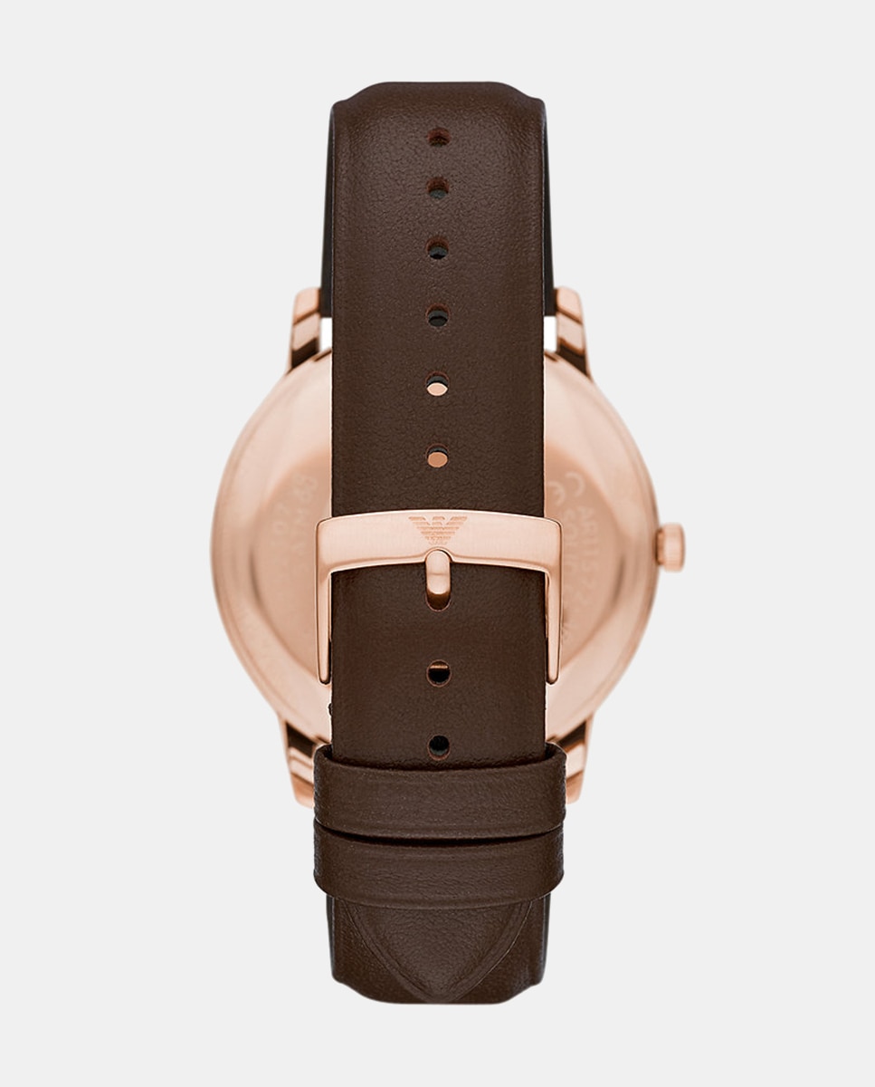 Reloj de hombre ar11572 de piel con cierre de hebilla - Emporio Armani - Marrón Marrón-2