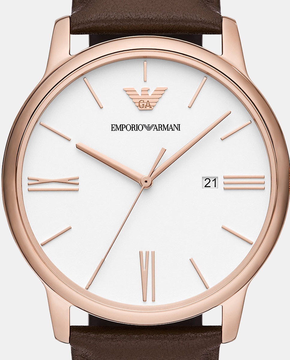 Reloj de hombre ar11572 de piel con cierre de hebilla - Emporio Armani - Marrón Marrón-4
