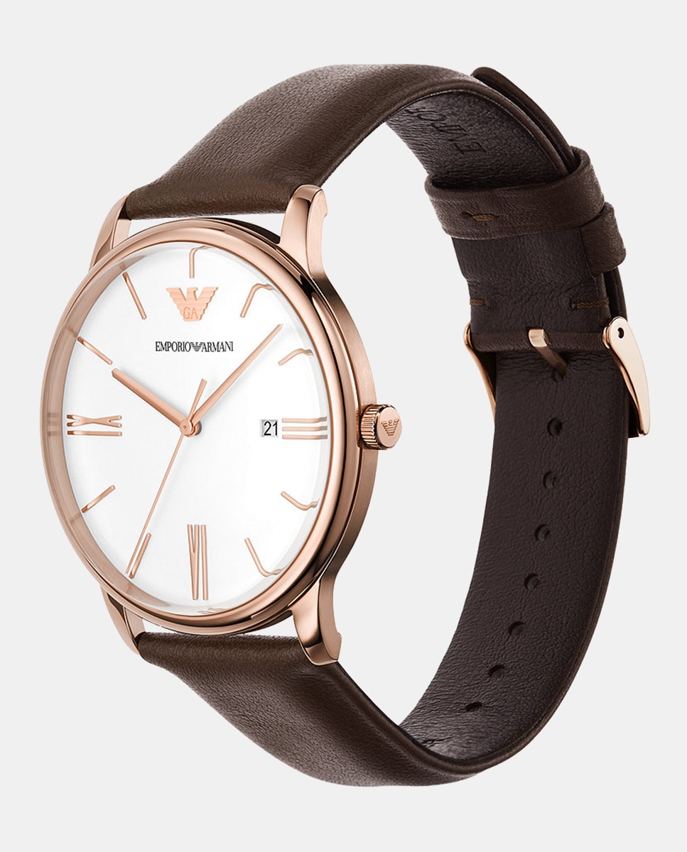 Reloj de hombre ar11572 de piel con cierre de hebilla - Emporio Armani - Marrón Marrón-6
