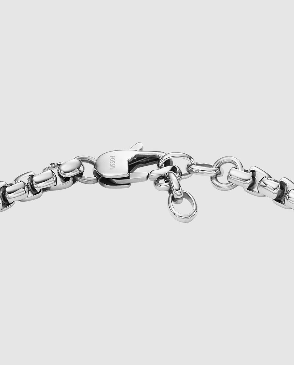 Pulsera de cadena de hombre ellis core chains de acero inoxidable - Fossil - Negro Negro-3