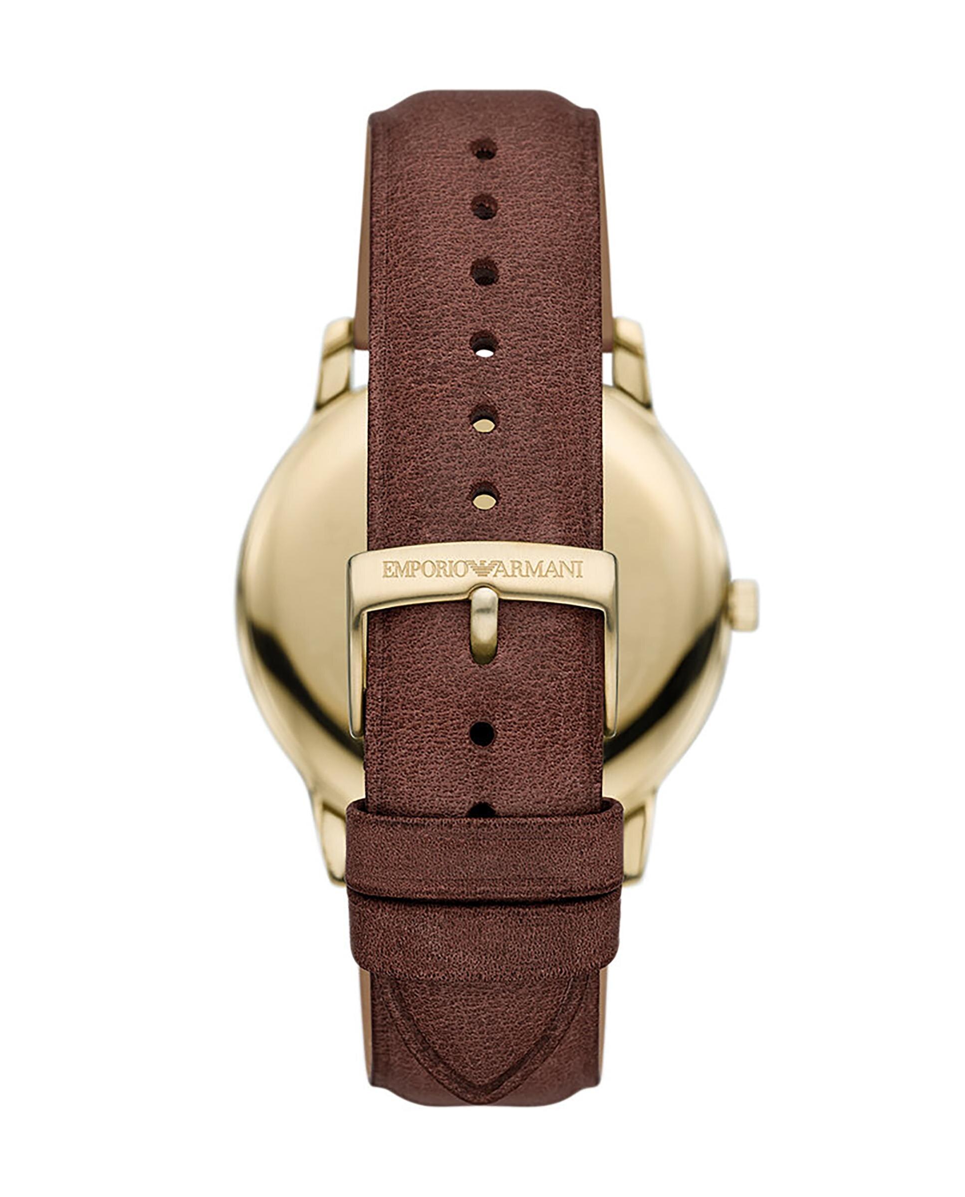 Reloj de hombre ar11610 de piel con cierre de hebilla - Emporio Armani - Marrón Marrón-2