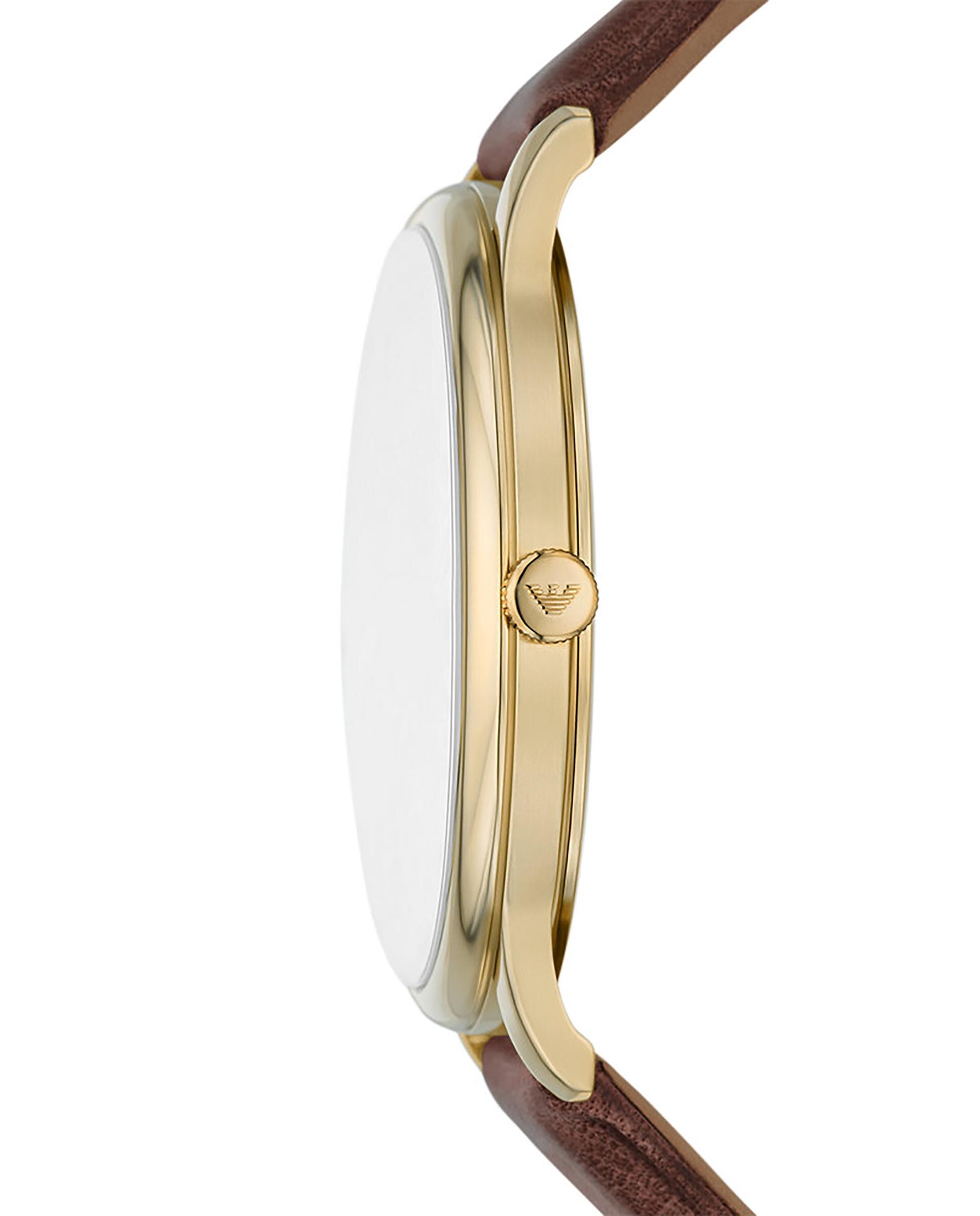 Reloj de hombre ar11610 de piel con cierre de hebilla - Emporio Armani - Marrón Marrón-3