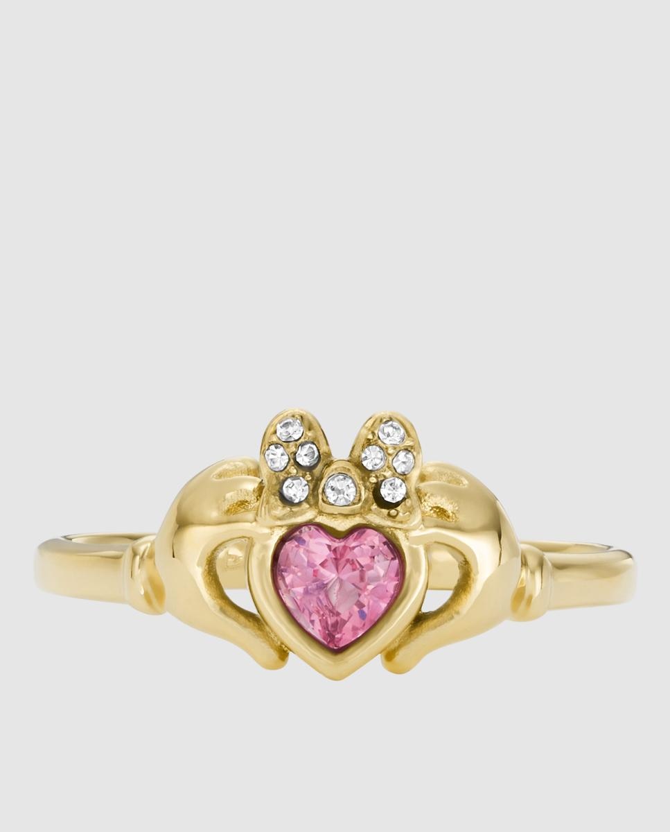 Imagen 0 de Anillo de mujer  con sello de disney de edición especial de acero inoxidable Rosa