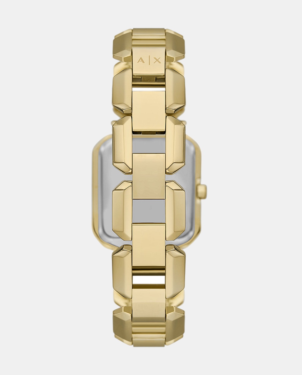 Imagen 2 de Reloj de mujer armani exchange de acero inoxidable con tres agujas - Dorado Dorado