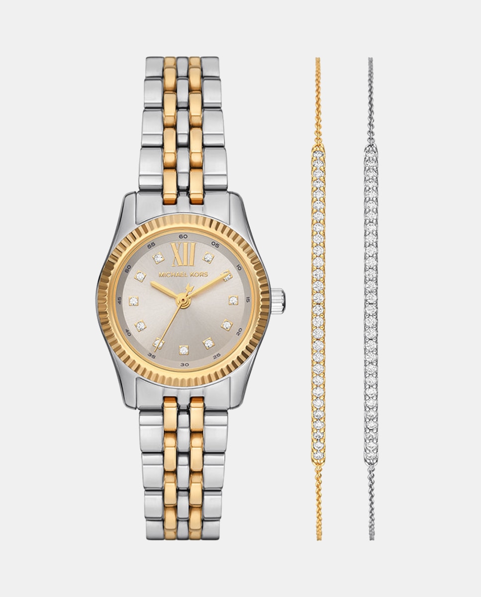 Set de reloj y pulsera de mujer Lexington MK4815SET en plata y oro - Michael Kors - Blanco Blanco-1