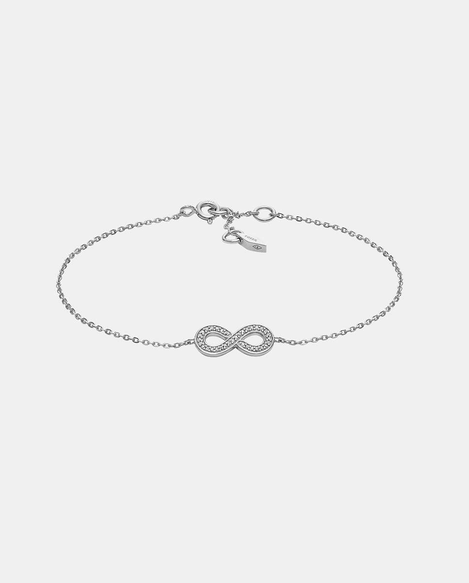 Imagen 0 de Pulsera de cadena de mujer infinity de plata de ley Plateado