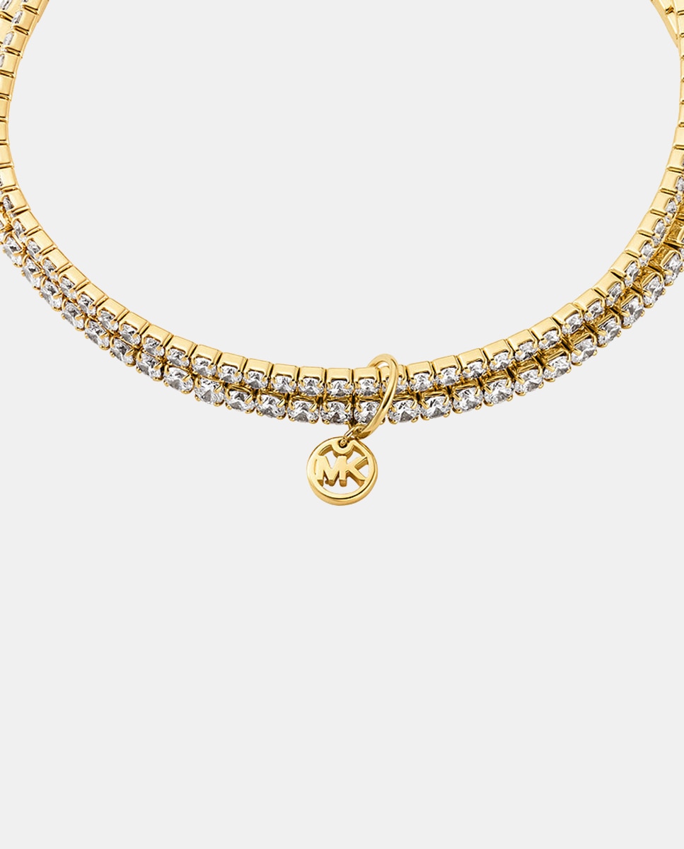 Pulsera tennis doble de mujer de michael kors de latón chapado en oro - Dorado Dorado-2