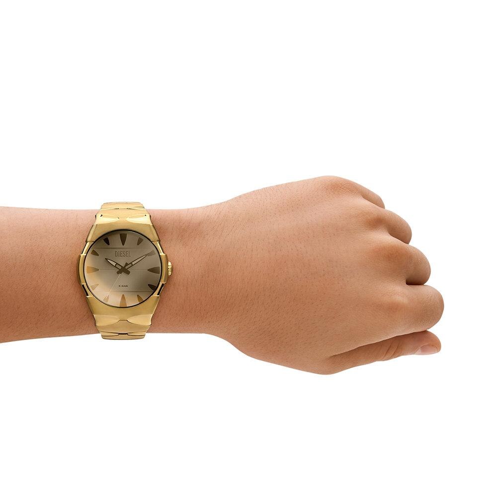 Reloj de hombre d-sruptor dz2214 de acero inoxidable con tres agujas - Diesel - Dorado Dorado-4