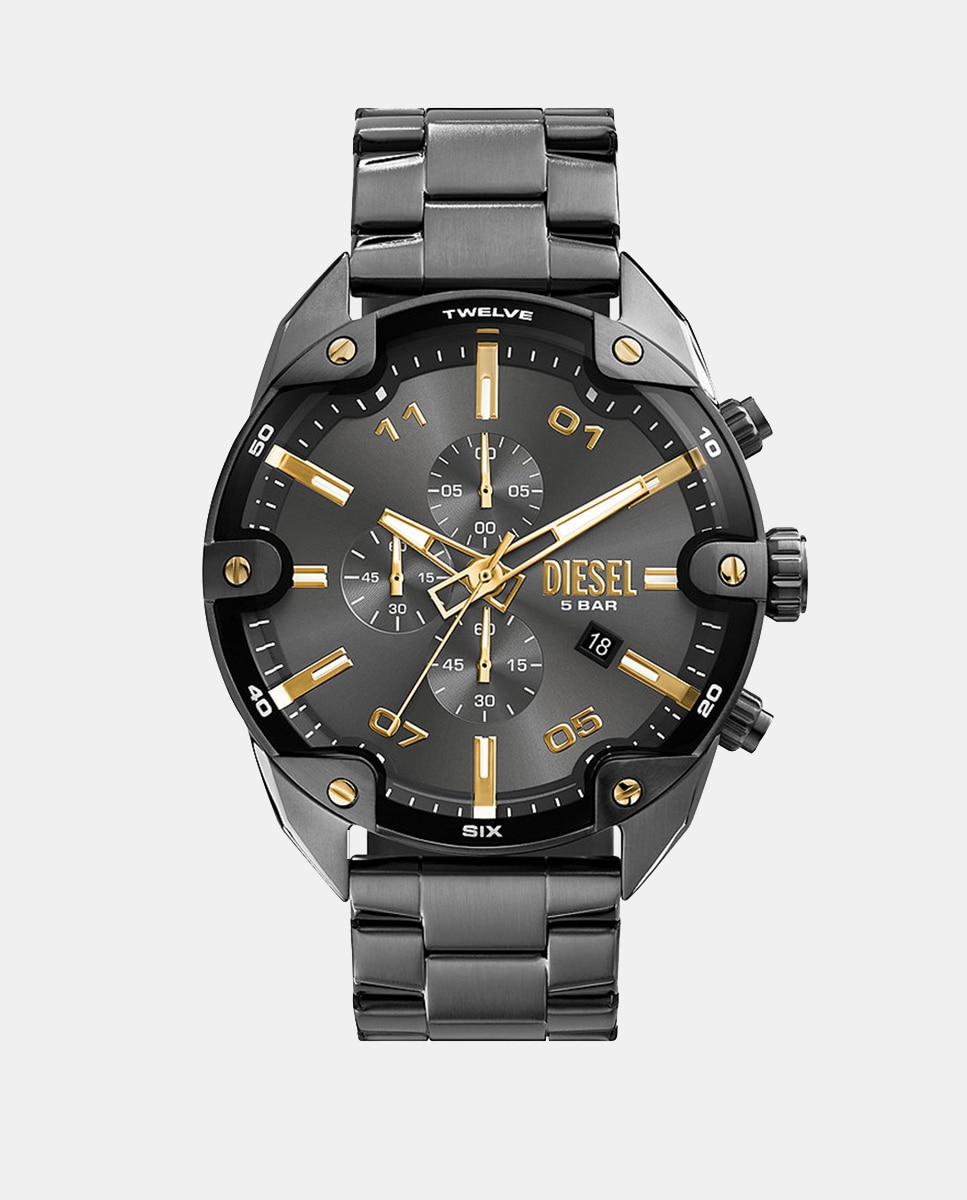 Reloj de hombre spiked de acero dz4669 Negro Diesel · El Corte Inglés